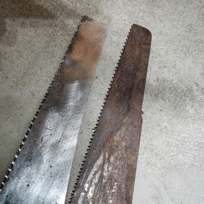 Vintage Disston 27" and a 14"  Crosscut Saws. D-12