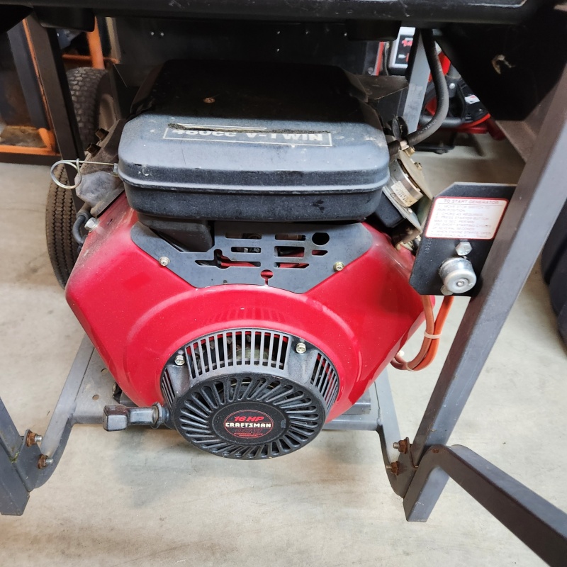 Craftsman 8000 Watt Electric Start Generator Works as should 16Hp     51-1