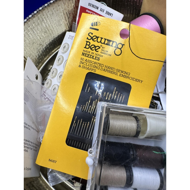 Sewing Tin + Sewing Supplies t-15