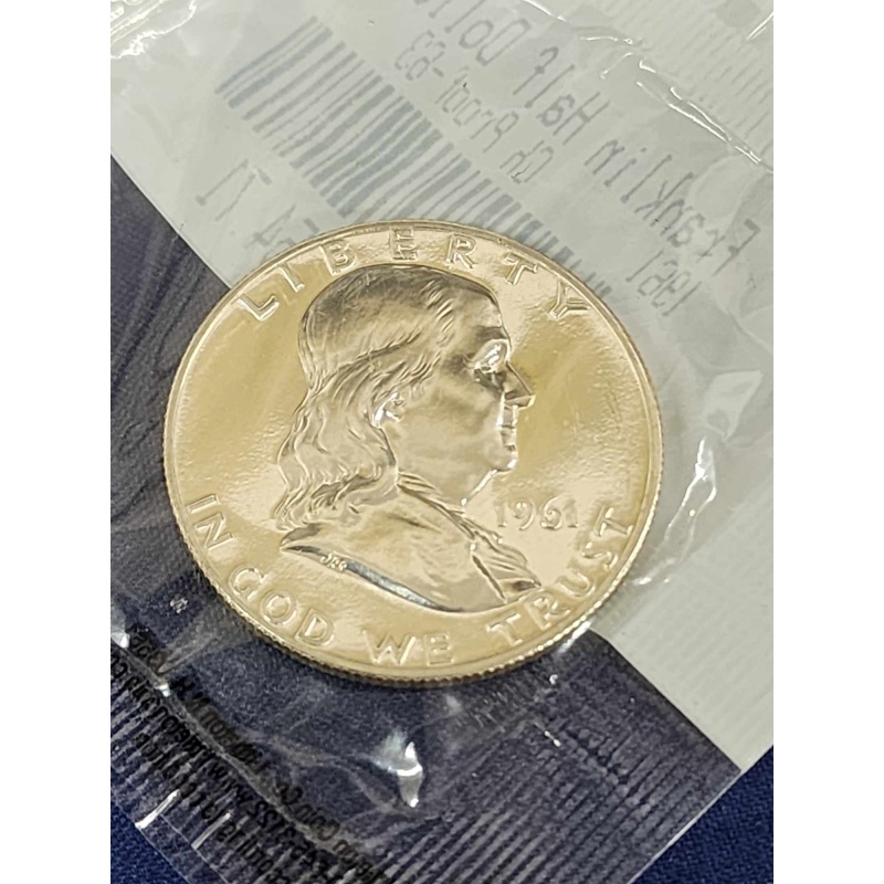 1961 Ben Franklin Half Dollar ch proof 63 o-15