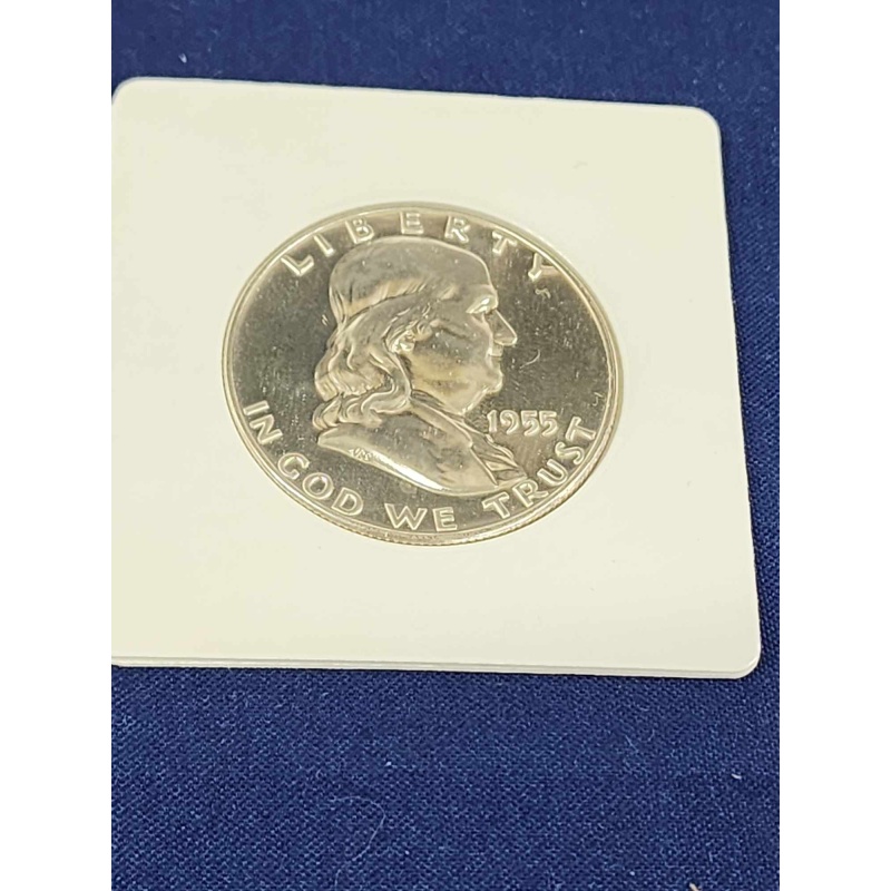 1955 Ben Franklin Half Dollar ch proof 63 o-14