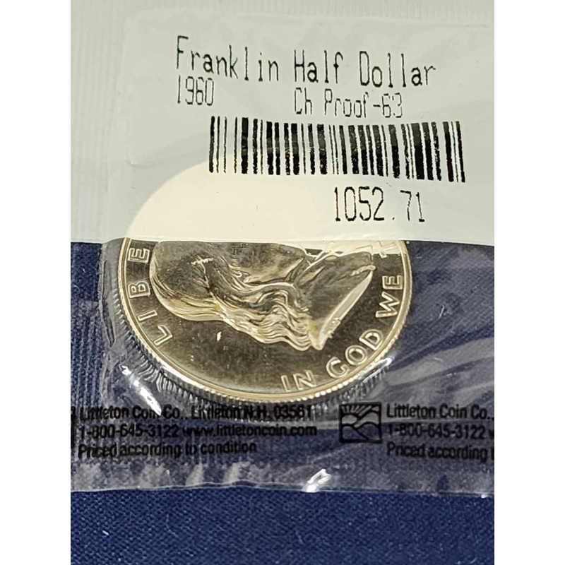 1960 Ben Franklin Half Dollar ch proof 63 o-17