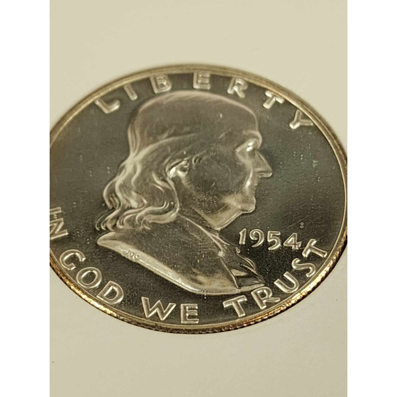 1954 Ben Franklin Half Dollar ch proof 63 o-19