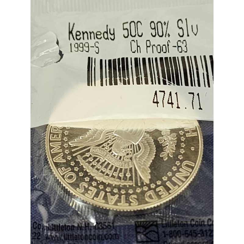 1999 Silver Kennedy Half Dollar ch proof o-22
