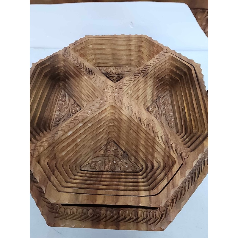 Carved Collapsible Basket  3-7