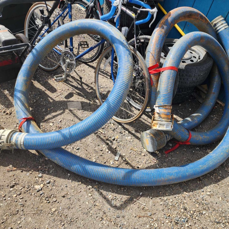 Two 6 inch Camlock Suction Hoses k-87