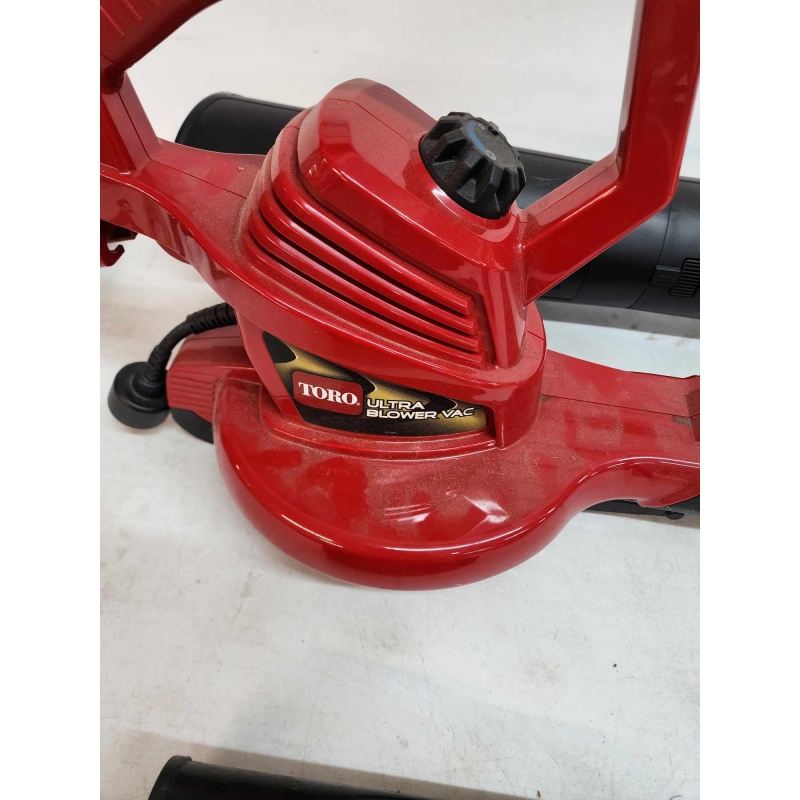 Toro electric ultra blower vac with bag and attachments. 5-10