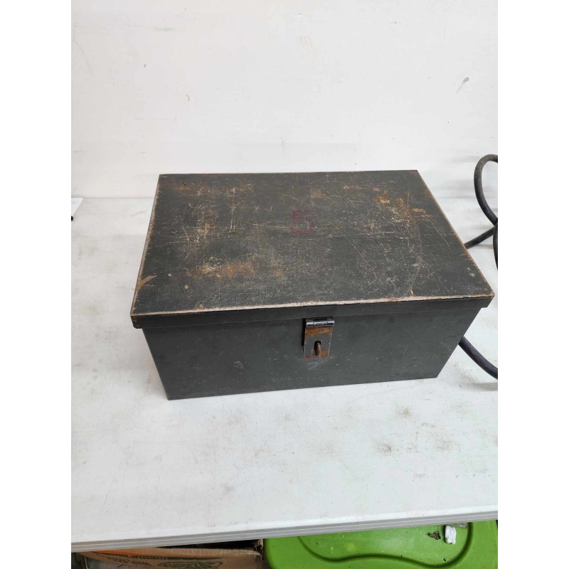 Metal box with extension cord. 5-18