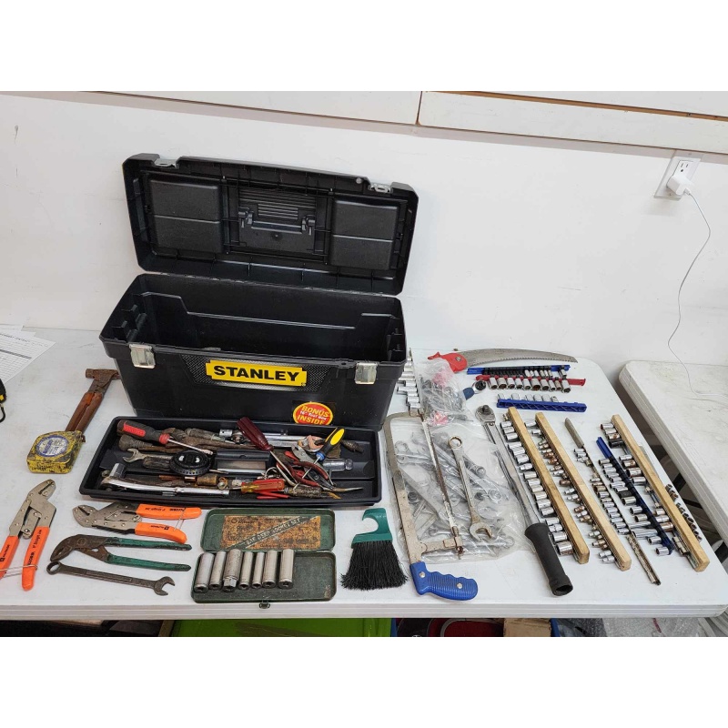 Stanley toolbox and tools. G-4