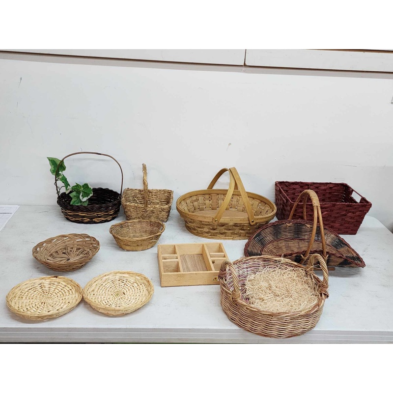 collections of wicker baskets. 13-4
