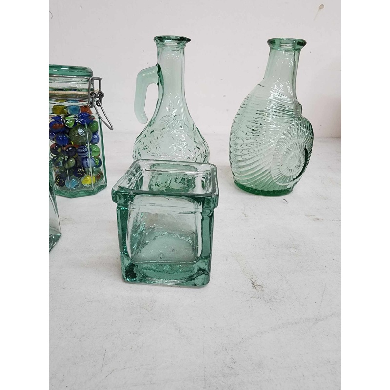 Beautiful green glassware. 15-5