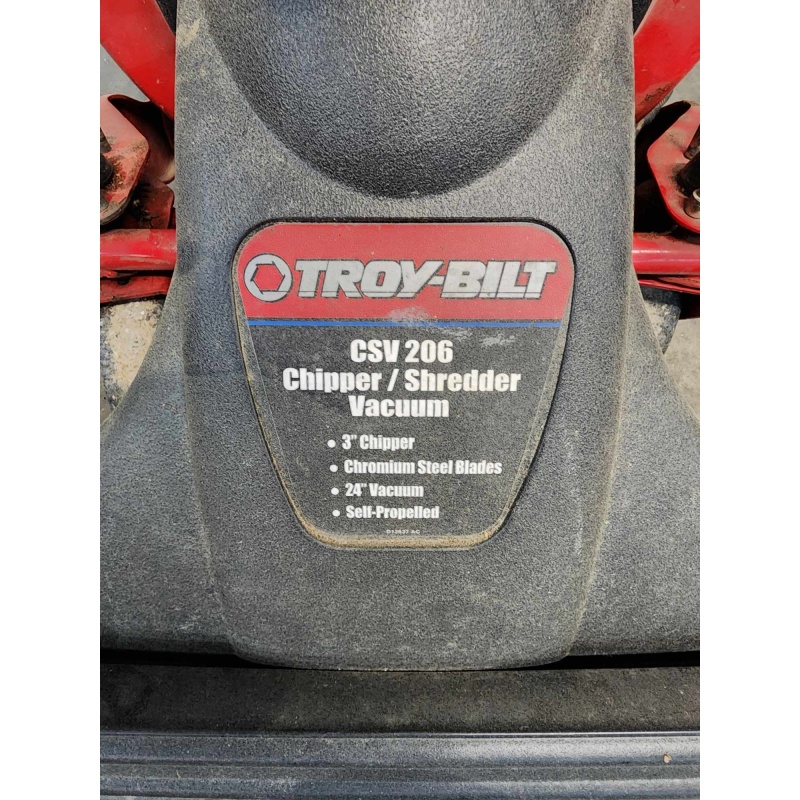 Troy bilt CSV 206 chipper, shredder, vacuum. G-18
