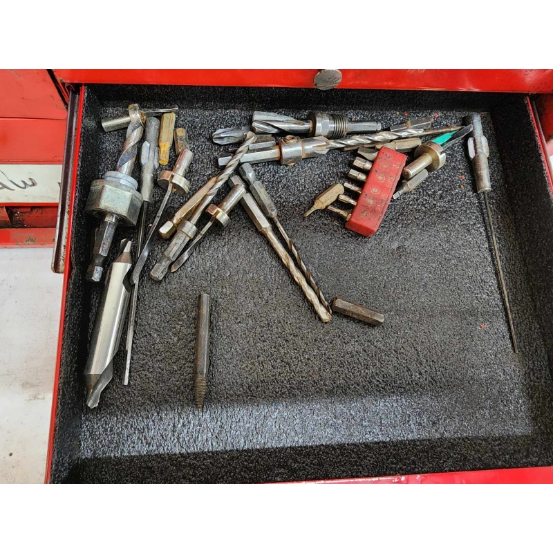 Toolbox of tools drill bits and more. G-14