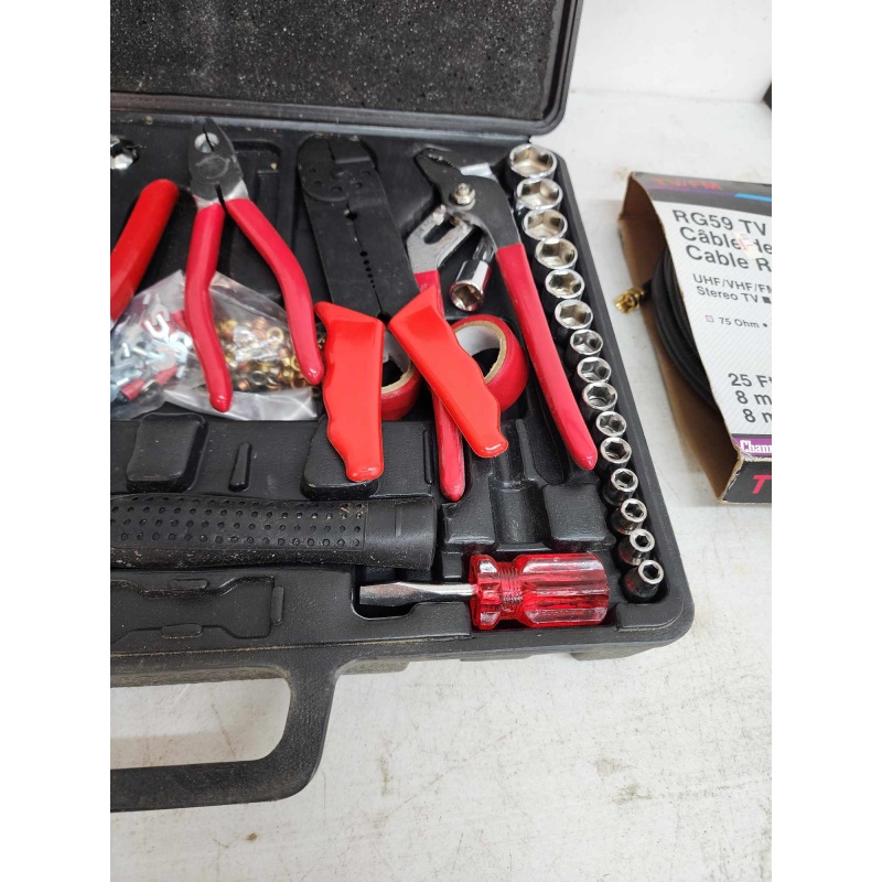 Tool lot with 3/8 sockets. D-66