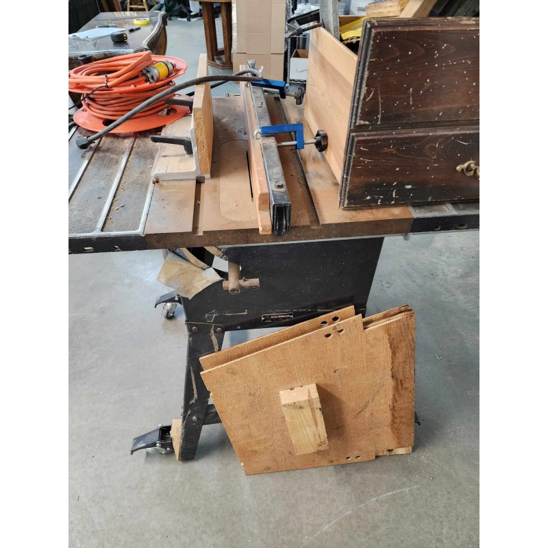 Table saw with attachments. A-11